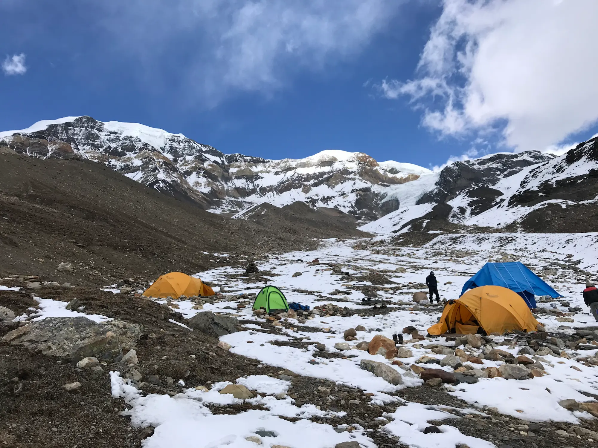Chulu Far East Peak rising above the Annapurna region of the Nepal Himalayas