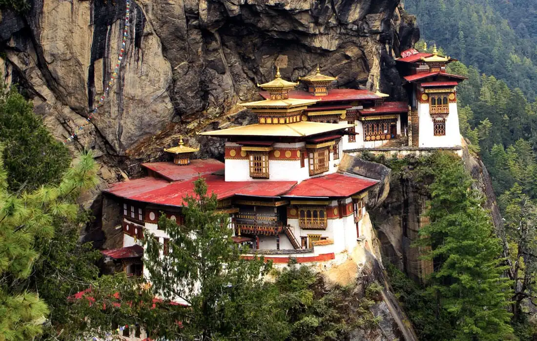 Scenic landscape and cultural heritage during a guided tour in Bhutan
