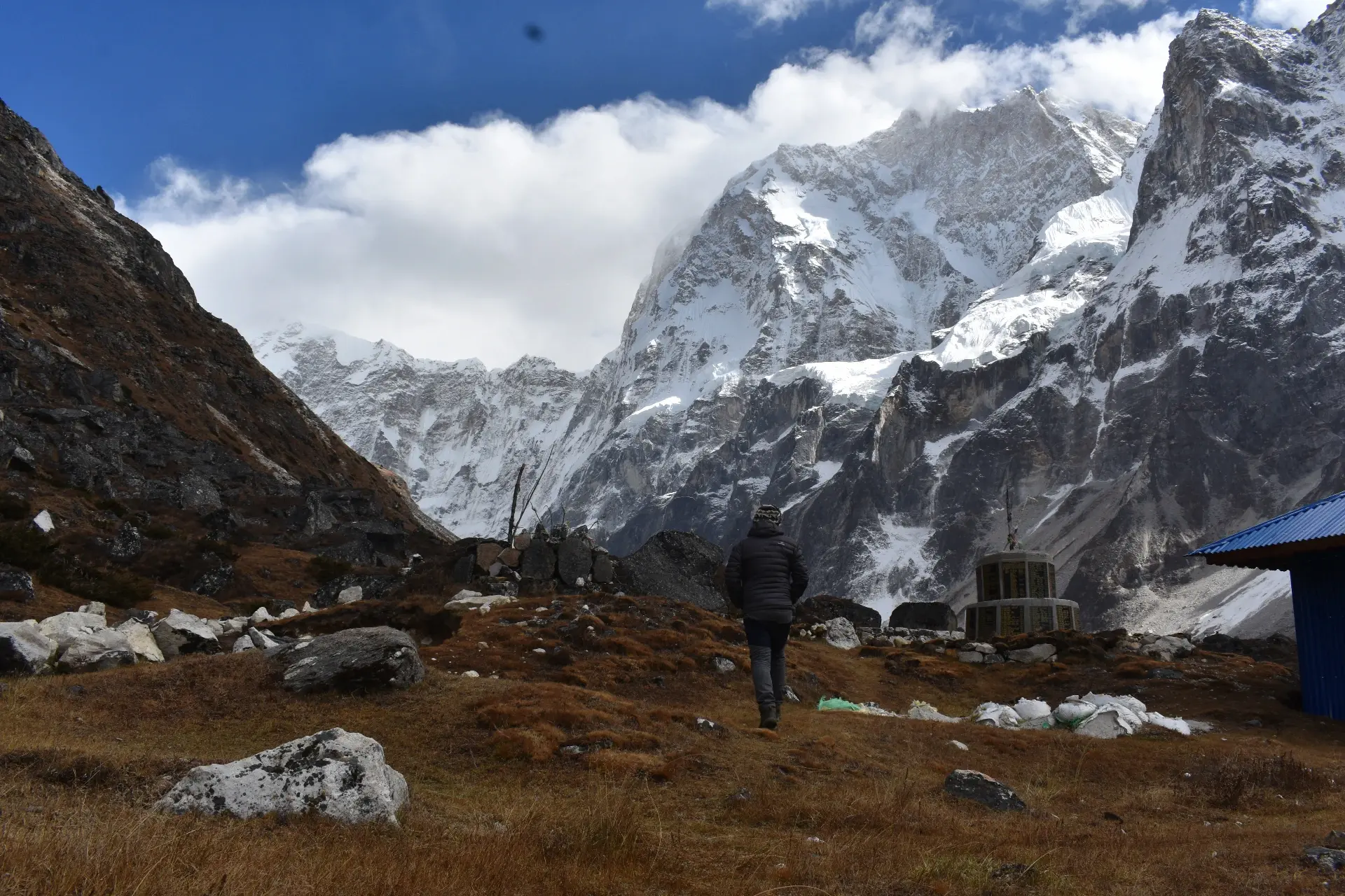 Trekkers exploring mountain landscapes during a trekking journey in Nepal