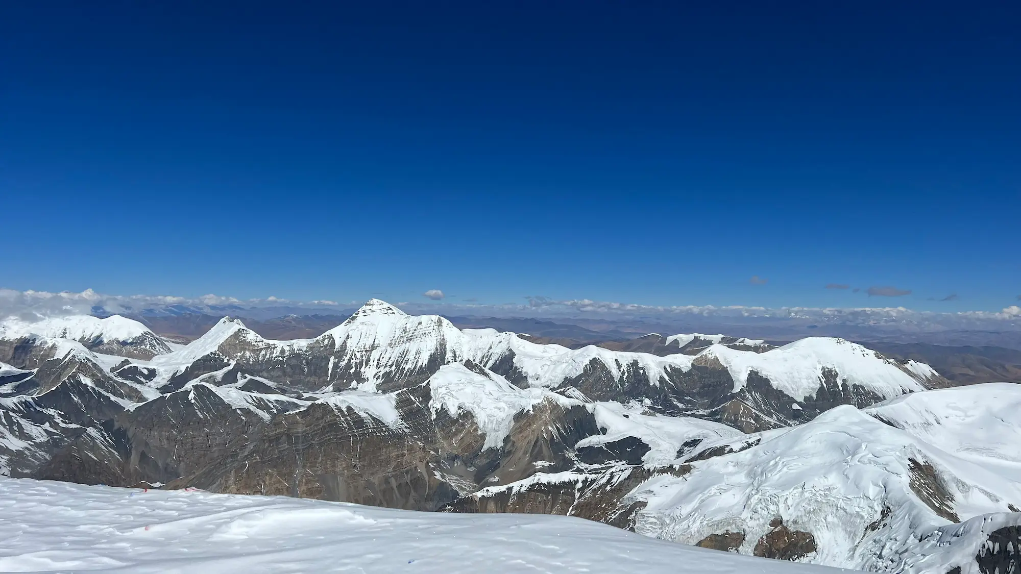 View of a challenging 7000m mountain in the Nepal Himalayas